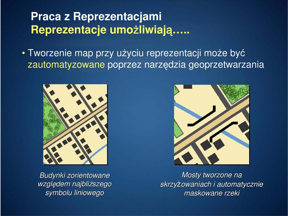 poprzez narzędzia geoprzetwarzania Budynki zorientowane względem