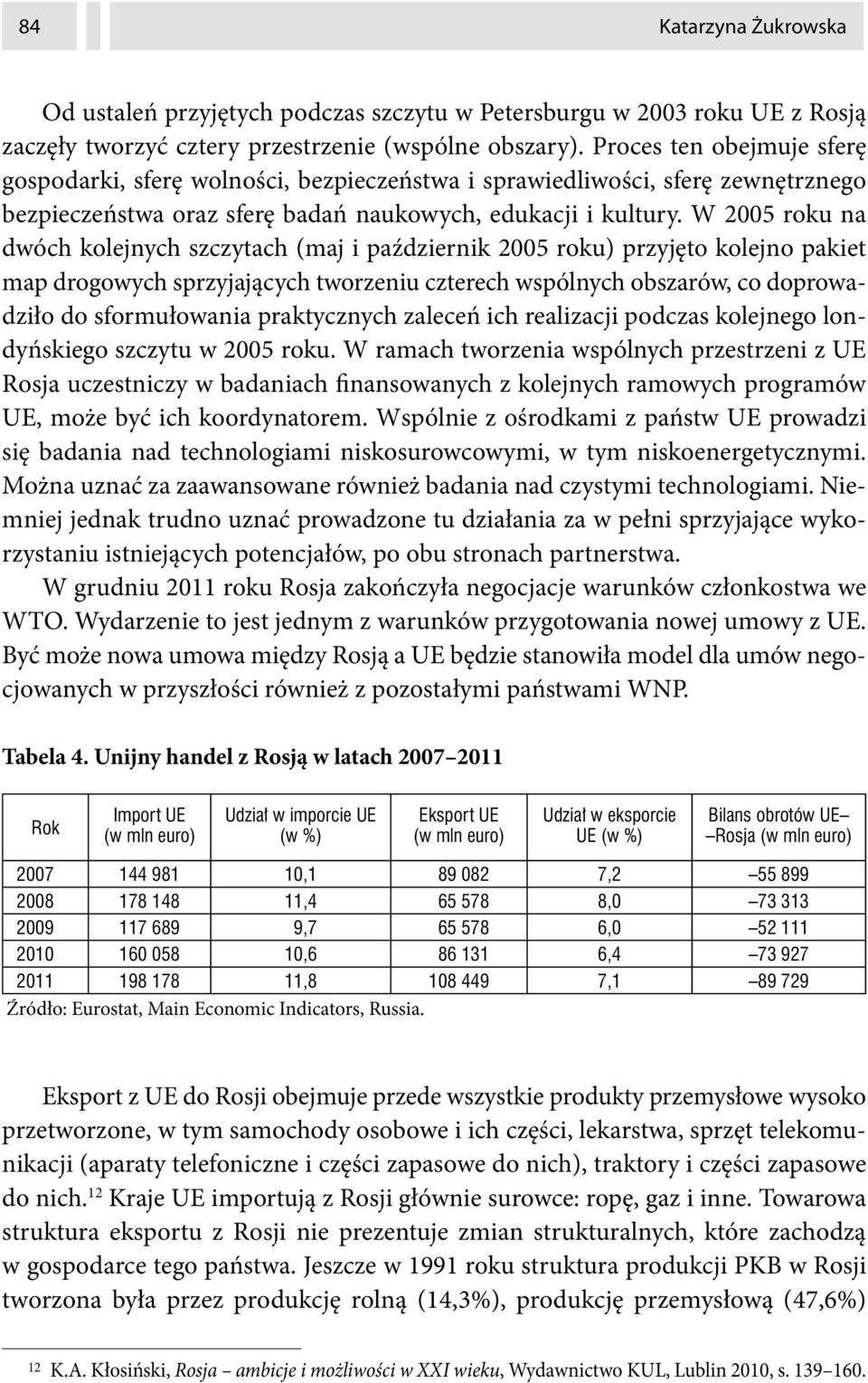 W 2005 roku na dwóch kolejnych szczytach (maj i październik 2005 roku) przyjęto kolejno pakiet map drogowych sprzyjających tworzeniu czterech wspólnych obszarów, co doprowadziło do sformułowania