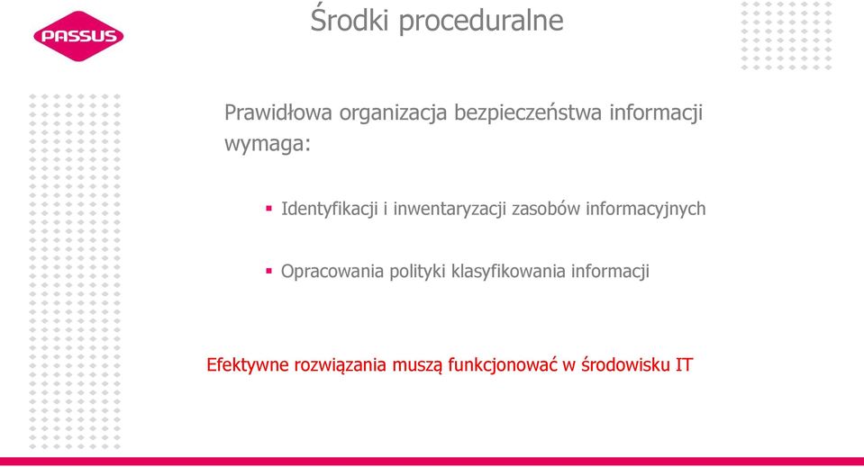 informacyjnych Opracowania polityki klasyfikowania