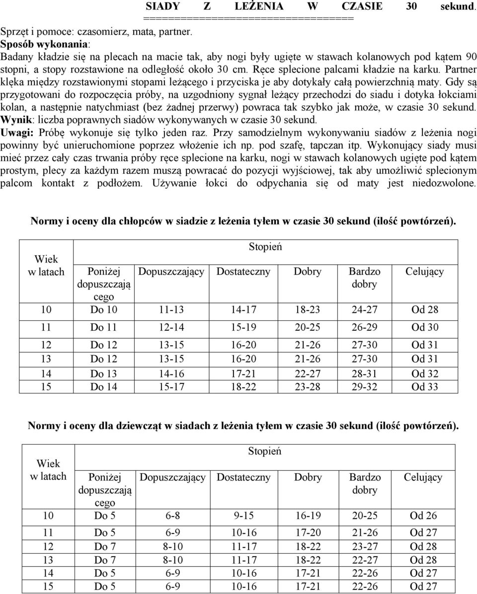 Partner klęka między rozstawionymi stopami leżą i przyciska je aby dotykały całą powierzchnią maty.