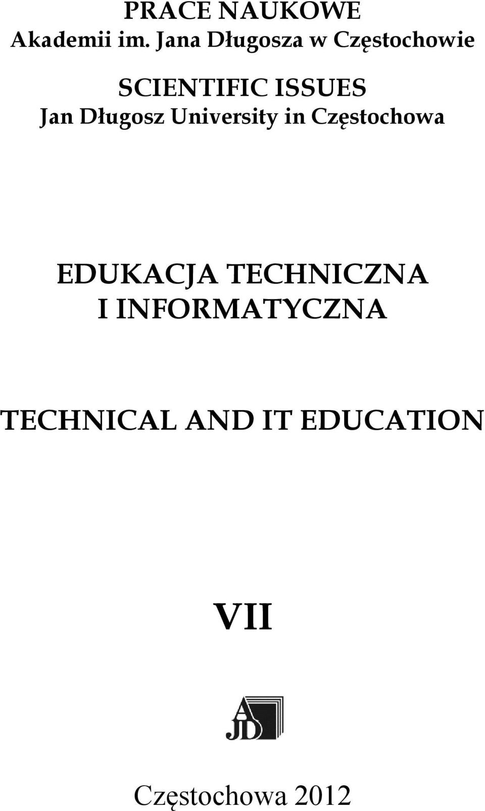 Jan Długosz University in Częstochowa EDUKACJA