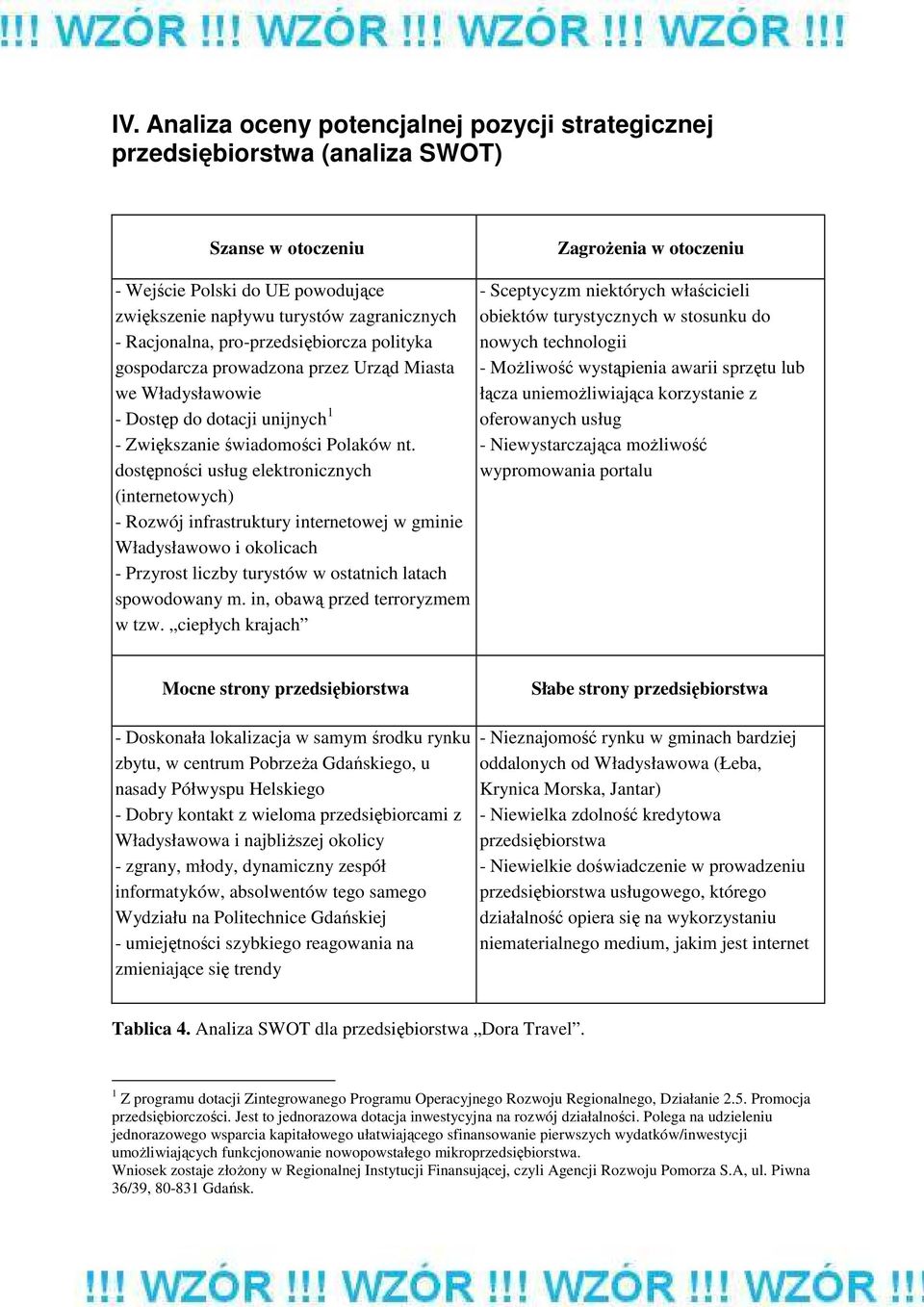 dostępności usług elektronicznych (internetowych) - Rozwój infrastruktury internetowej w gminie Władysławowo i okolicach - Przyrost liczby turystów w ostatnich latach spowodowany m.