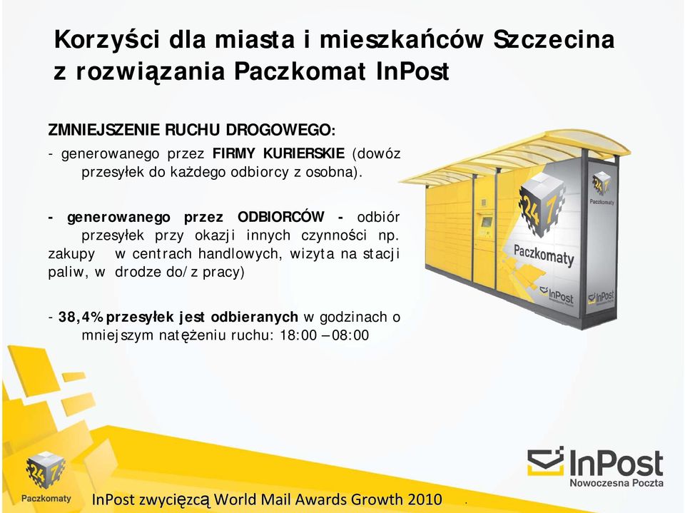 - generowanego przez ODBIORCÓW - odbiór przesyłek przy okazji innych czynności np.