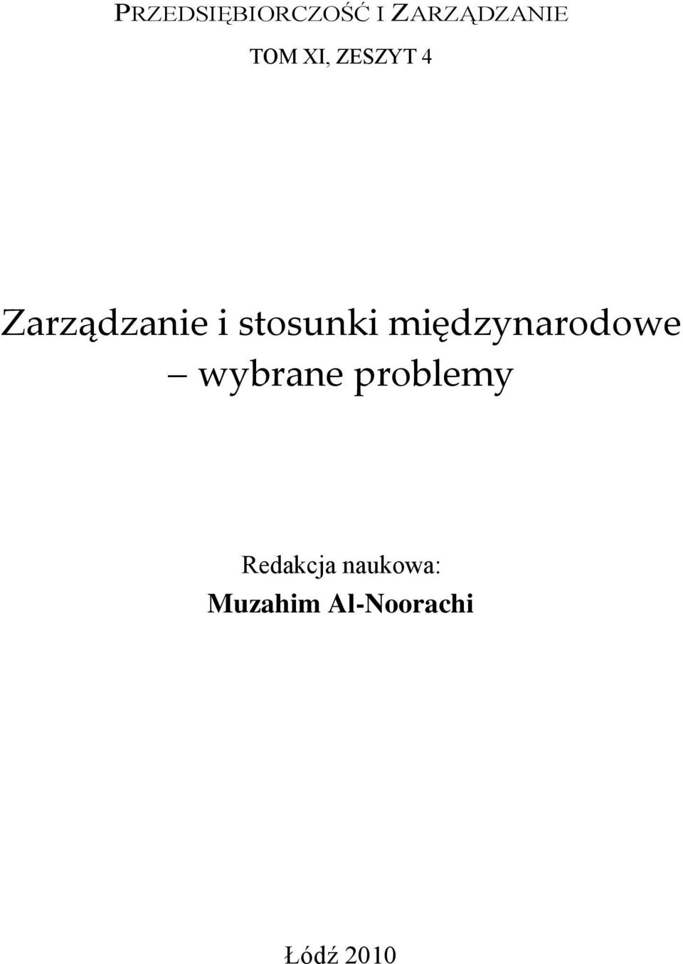 międzynarodowe wybrane problemy