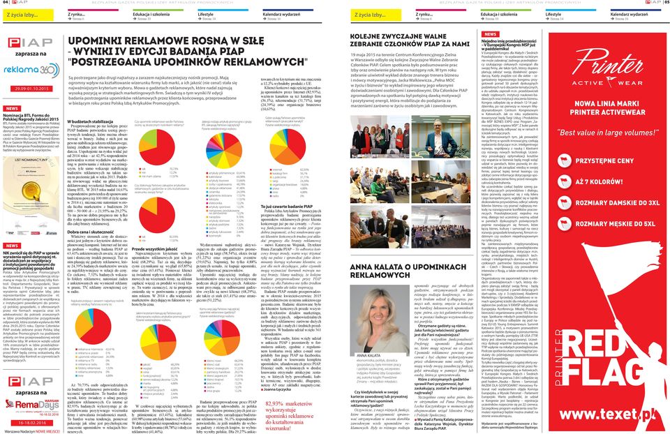 2909-01102015 NIK zwrócił się do PIAP w sprawie wyrażenia opinii dotyczącej nt doświadczeń ze współpracy z instytucjami powołanymi do promocji polskiej gospodarki Polska Izba Artykułów Promocyjnych w