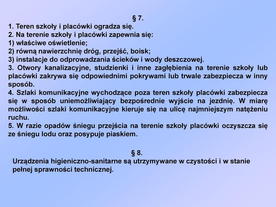 instalacje do odprowadzania ścieków i wody deszczowej. 3.