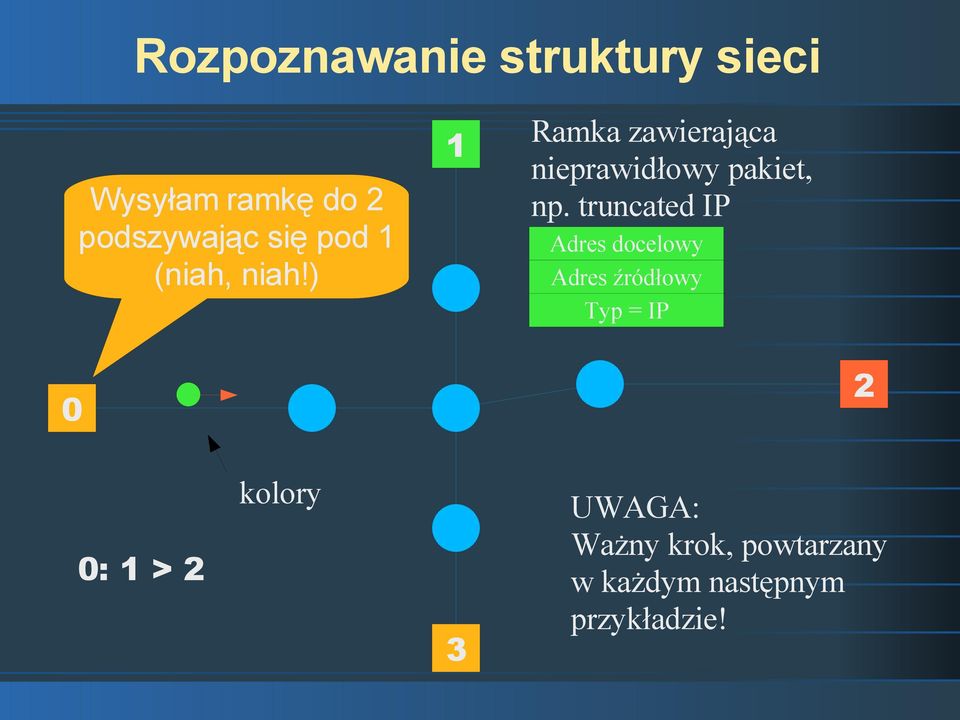 truncated IP Adres docelowy Adres źródłowy Typ = IP : > kolory