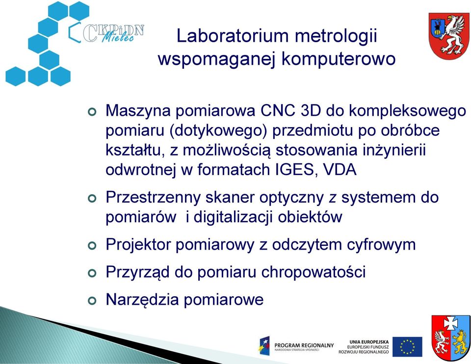 odwrotnej w formatach IGES, VDA Przestrzenny skaner optyczny z systemem do pomiarów i