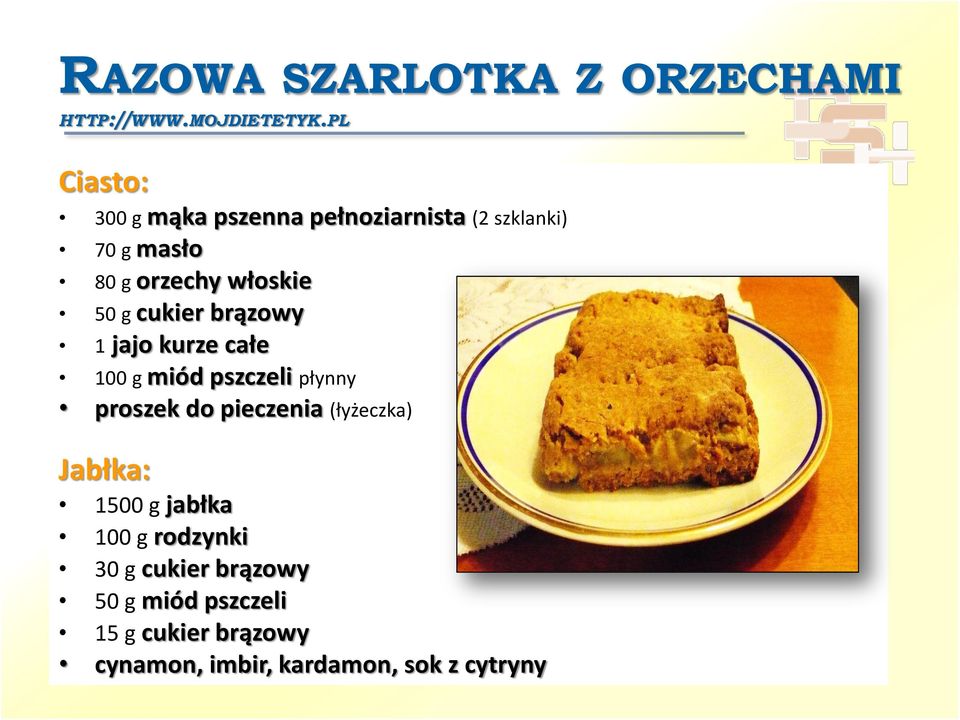 g cukier brązowy 1 jajo kurze całe 100 g miód pszczeli płynny proszek do pieczenia (łyżeczka)