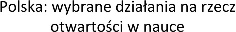 działania na