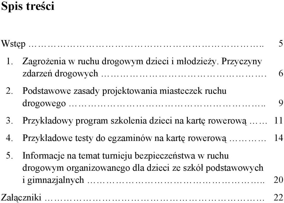 Przykładowy program szkolenia dzieci na kartę rowerową 11 4.