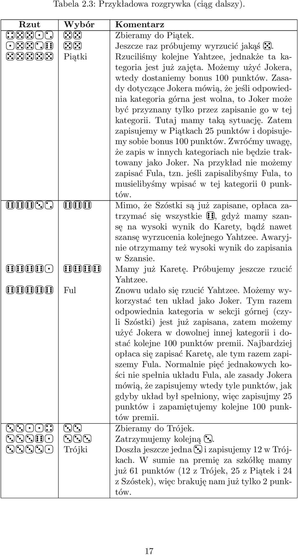 Zasady dotyczące Jokera mówią, że jeśli odpowiednia kategoria górna jest wolna, to Joker może być przyznany tylko przez zapisanie go w tej kategorii. Tutaj mamy taką sytuację.