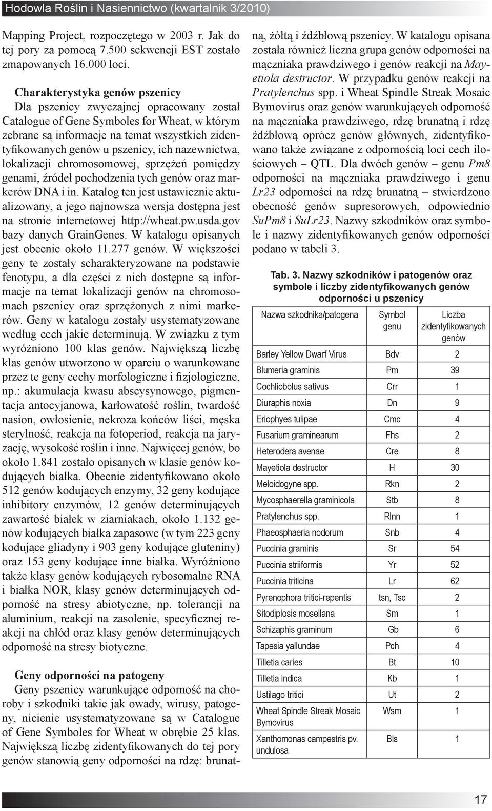 ich nazewnictwa, lokalizacji chromosomowej, sprzężeń pomiędzy genami, źródeł pochodzenia tych genów oraz markerów DNA i in.