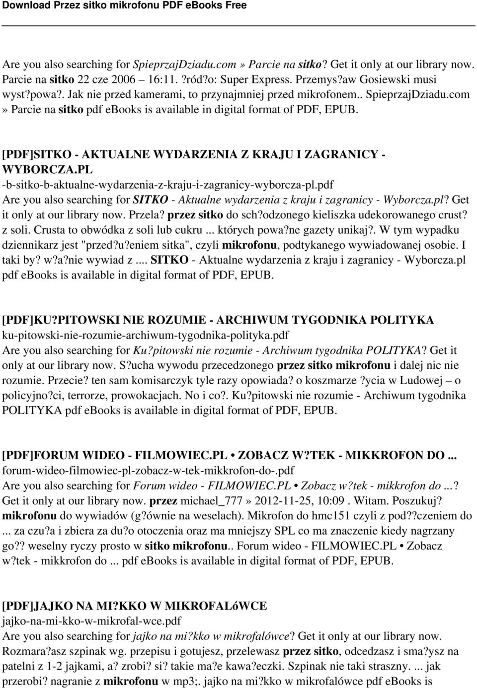 [PDF]SITKO - AKTUALNE WYDARZENIA Z KRAJU I ZAGRANICY - WYBORCZA.PL -b-sitko-b-aktualne-wydarzenia-z-kraju-i-zagranicy-wyborcza-pl.