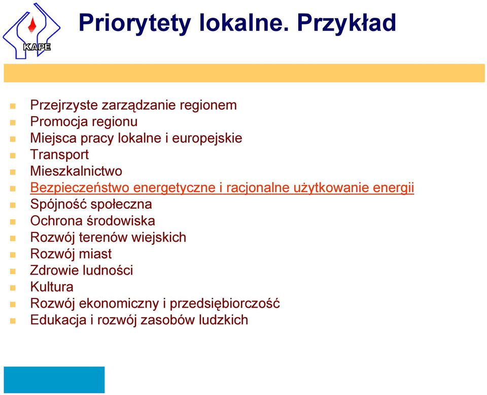 europejskie Transport Mieszkalnictwo Bezpieczeństwo energetyczne i racjonalne użytkowanie