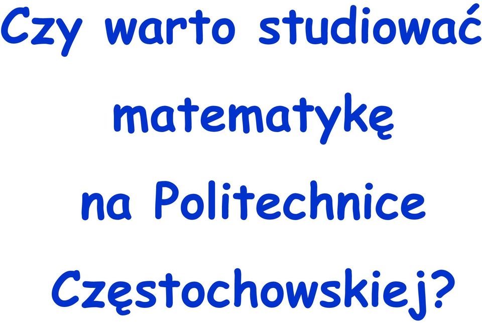 matematykę na