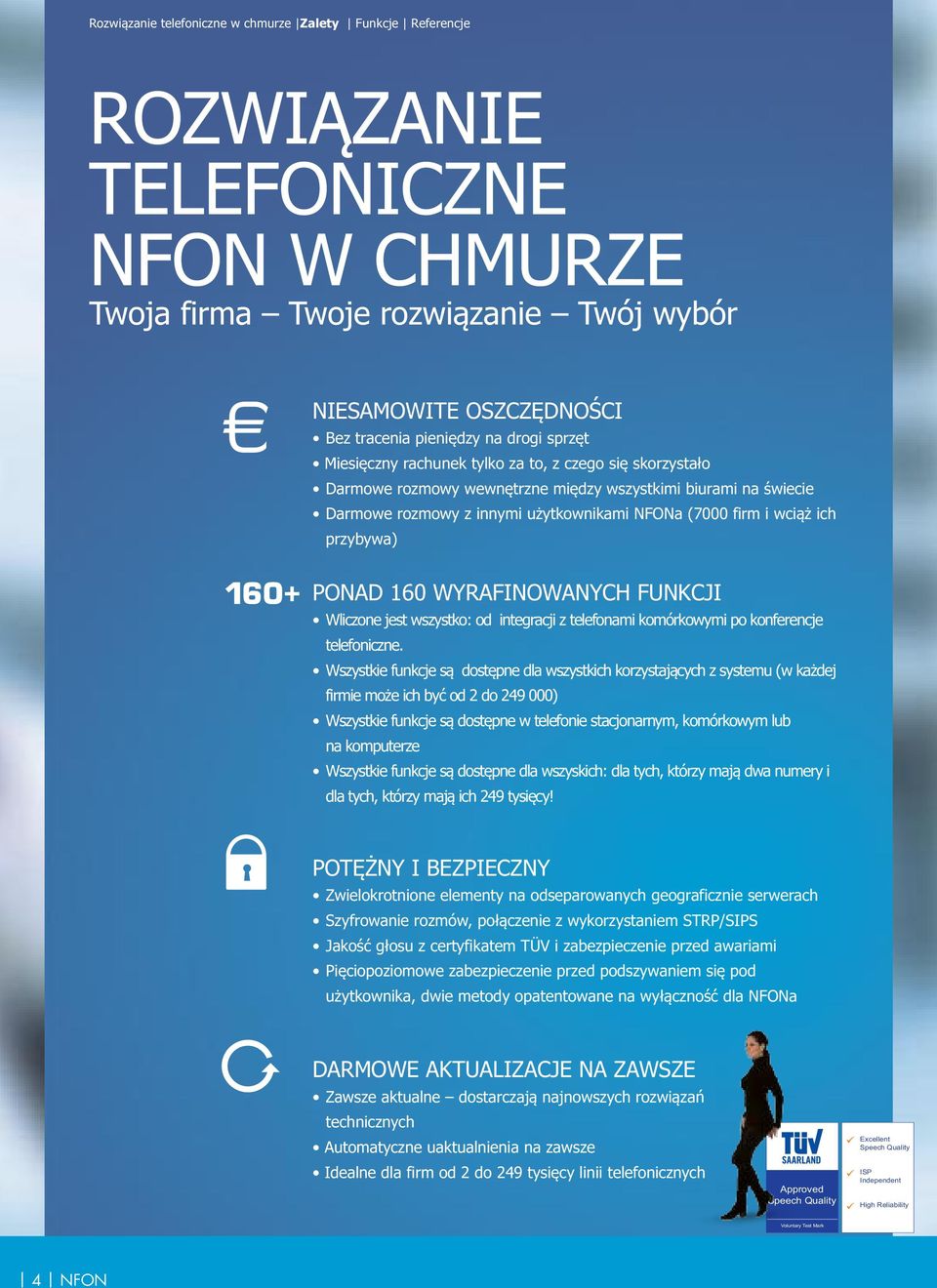 przybywa) PONAD 160 WYRAFINOWANYCH FUNKCJI Wliczone jest wszystko: od integracji z telefonami komórkowymi po konferencje telefoniczne.