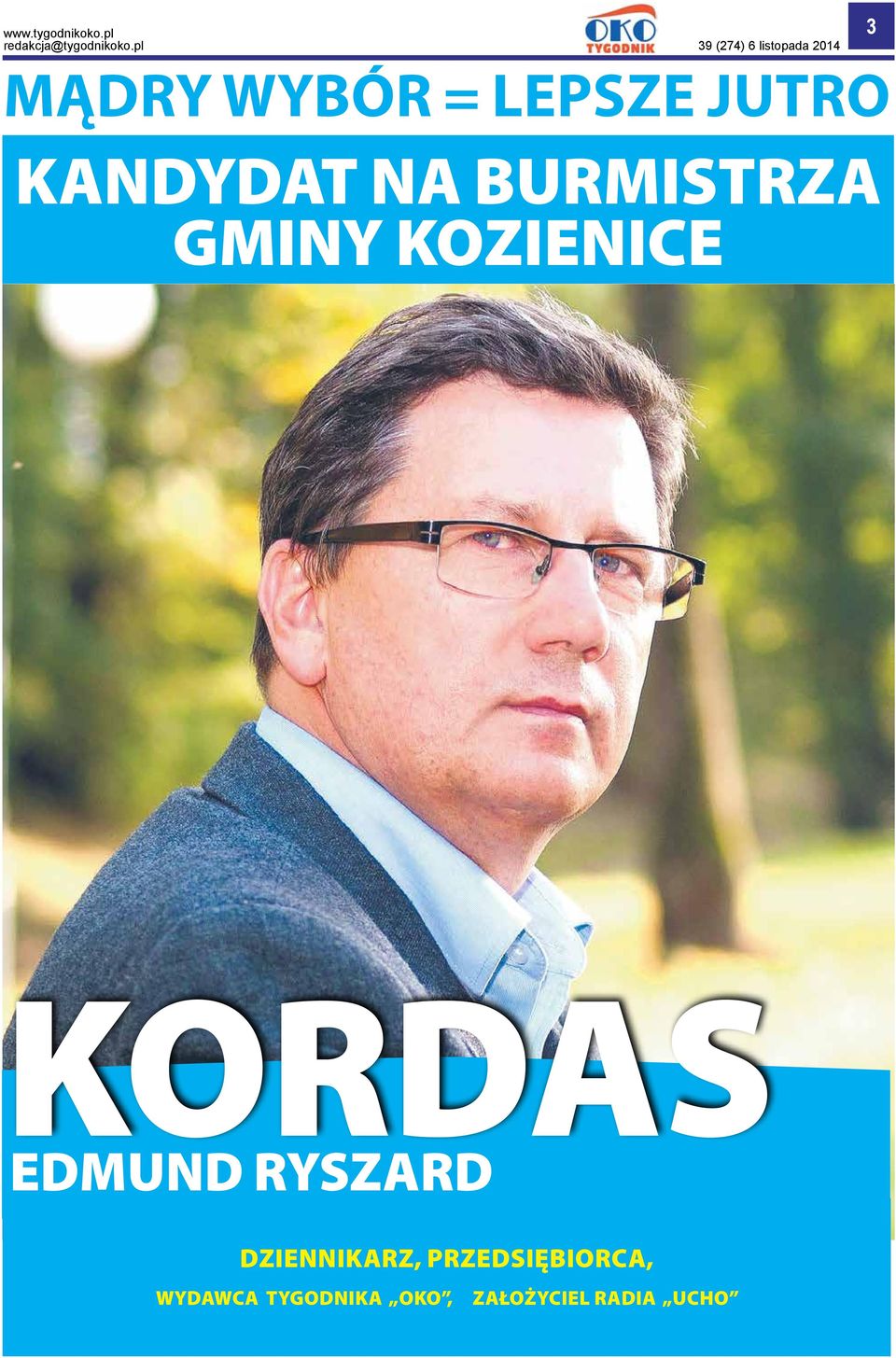 burmistrza gminy Kozienice KORDAS Edmund