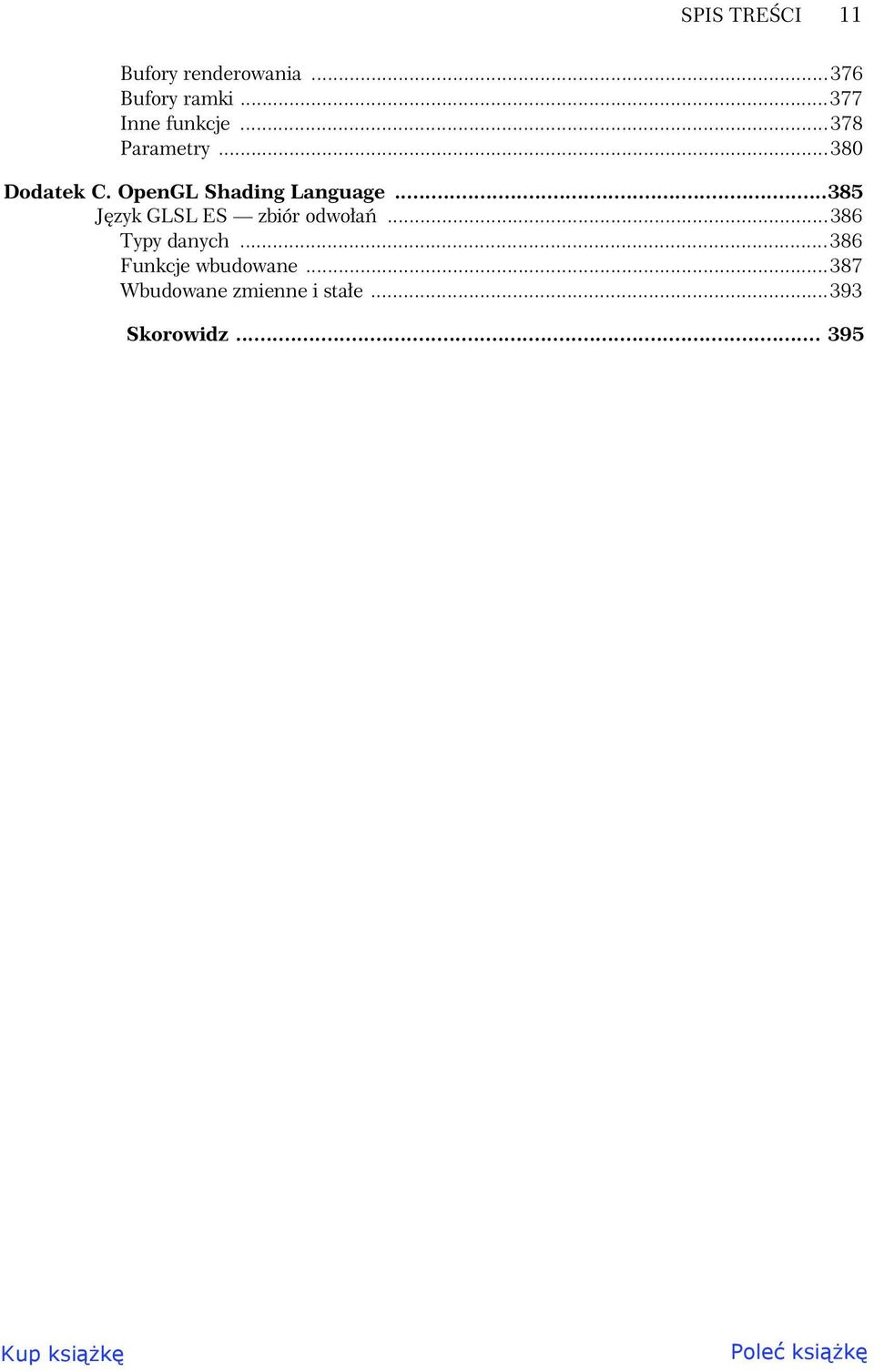 380 Dodatek C. OpenGL Shading Language.