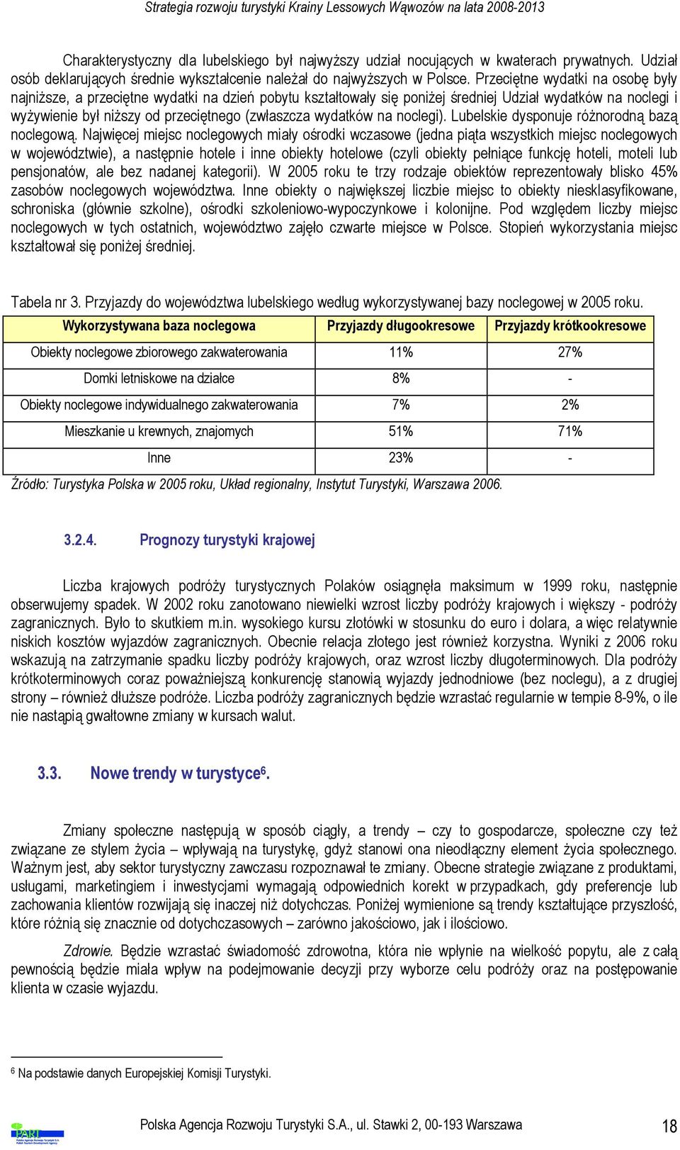 wydatków na noclegi). Lubelskie dysponuje różnorodną bazą noclegową.