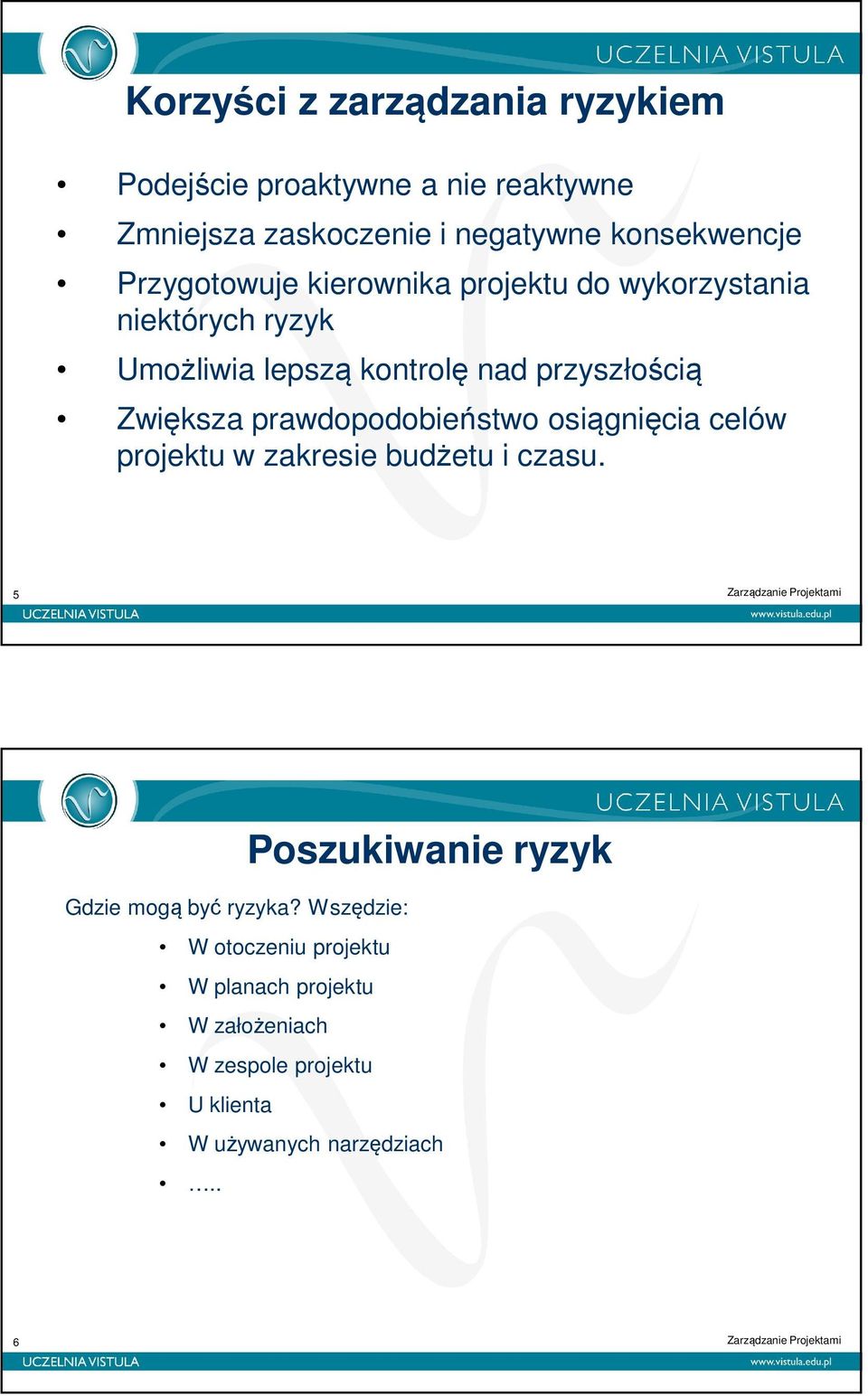 przyszłością Zwiększa prawdopodobieństwo osiągnięcia celów projektu w zakresie budżetu i czasu.