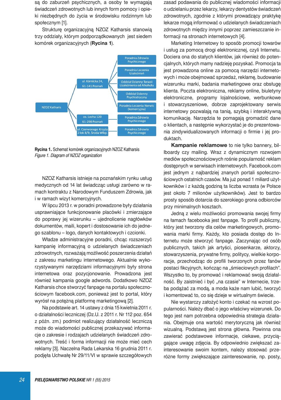 Schemat komórek organizacyjnych NZOZ Katharsis Figure 1.