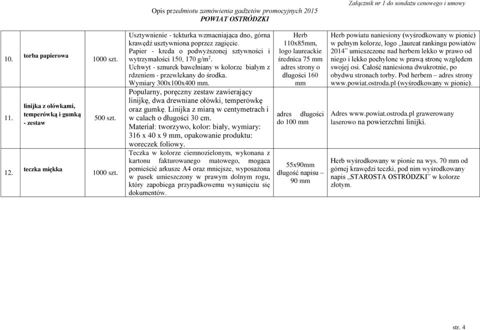 Popularny, poręczny zestaw zawierający linijkę, dwa drewniane ołówki, temperówkę oraz gumkę. Linijka z miarą w centymetrach i w calach o długości 30 cm.