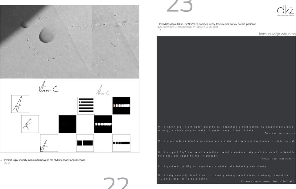 Forma graficzna 297x297 mm // monochrom // PJWSTK //