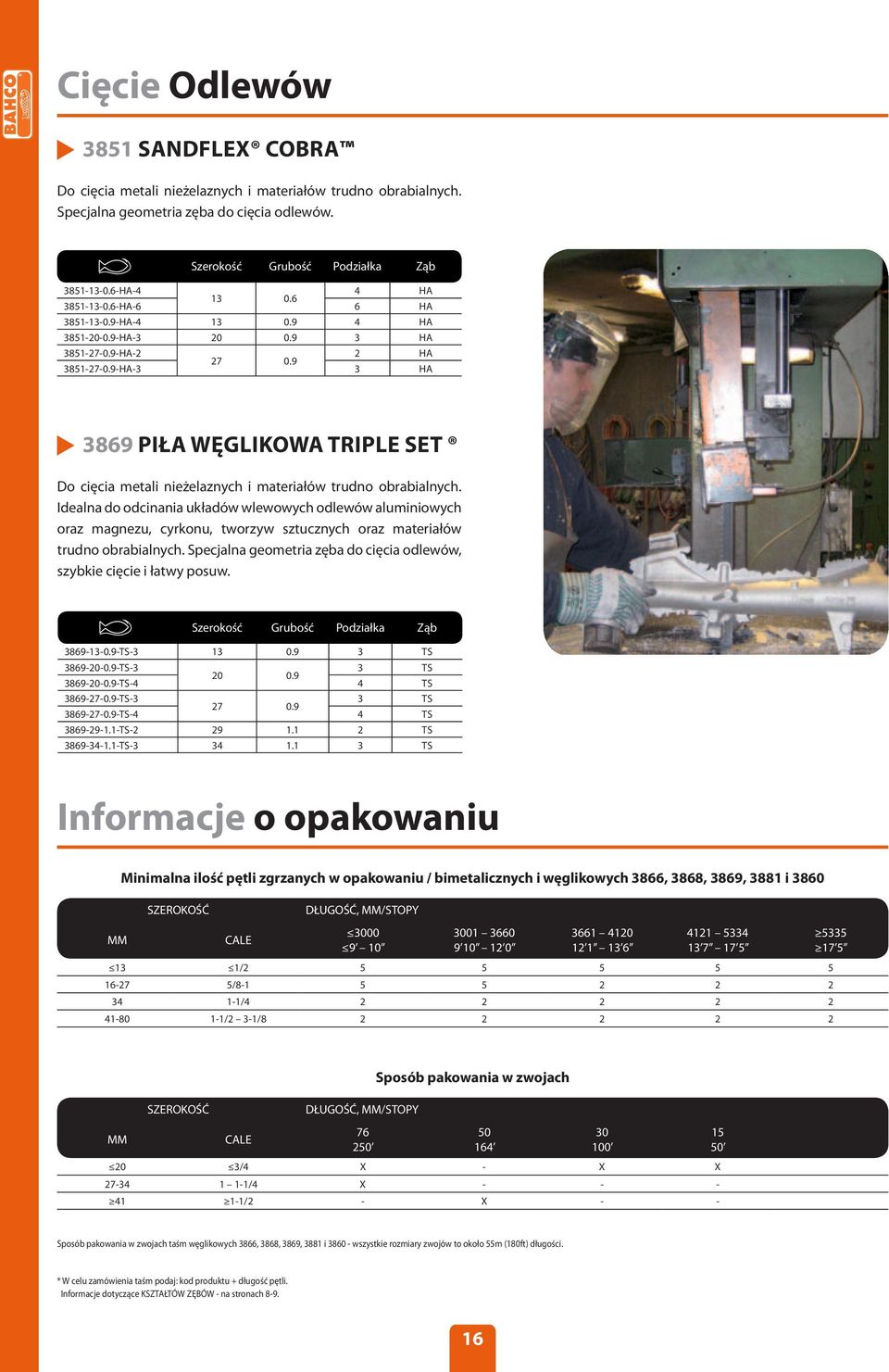 9-HA-3 3 HA 3869 PIŁA WĘGLIKOWA TRIPLE SET Do cięcia metali nieżelaznych i materiałów trudno obrabialnych.