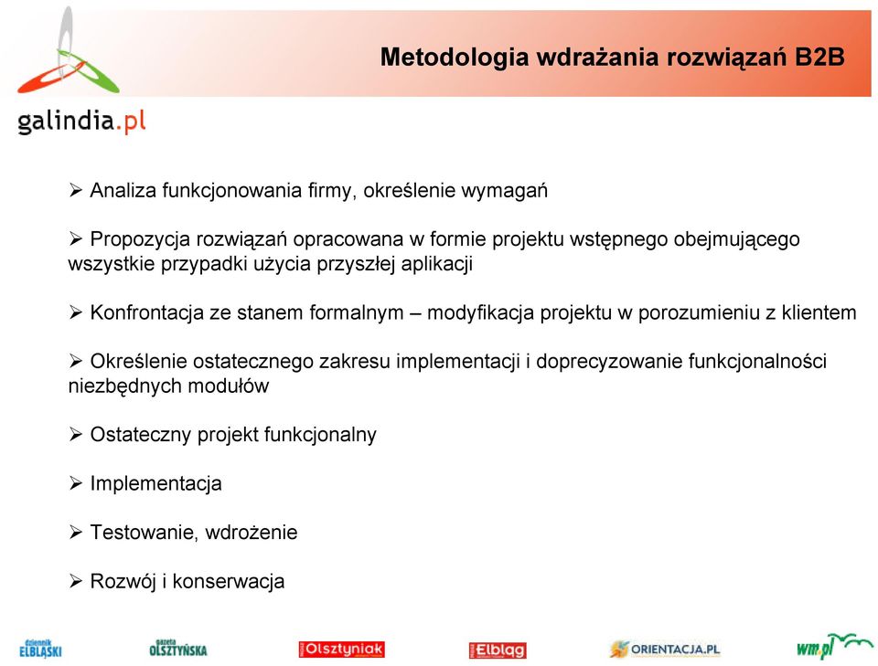 formalnym modyfikacja projektu w porozumieniu z klientem Określenie ostatecznego zakresu implementacji i