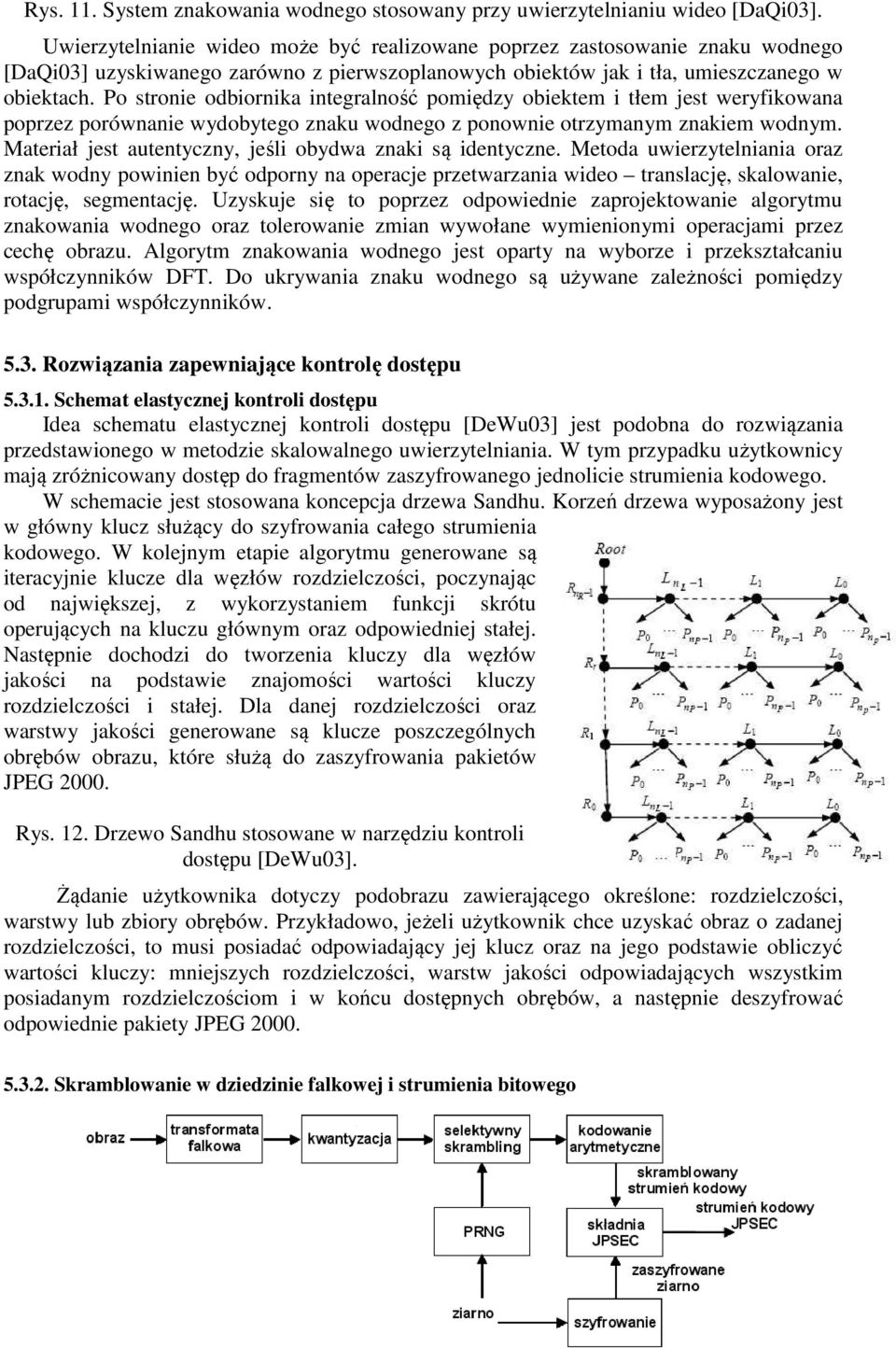 Po stronie odbiornika integralność pomiędzy obiektem i tłem jest weryfikowana poprzez porównanie wydobytego znaku wodnego z ponownie otrzymanym znakiem wodnym.