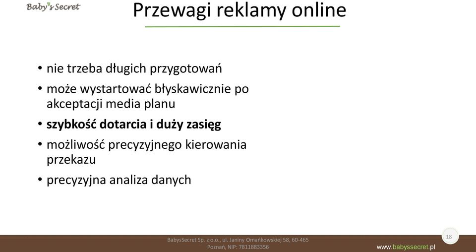 akceptacji media planu szybkość dotarcia i duży