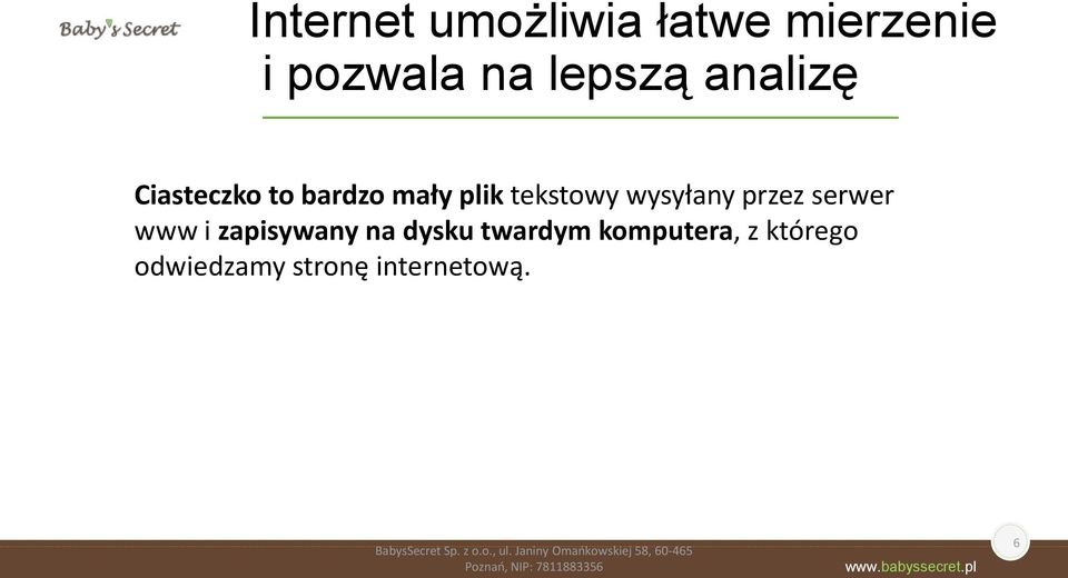 tekstowy wysyłany przez serwer www i zapisywany na