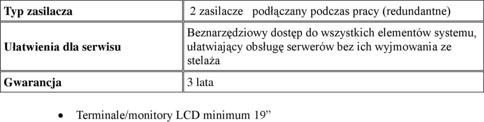 wszystkich elementów systemu, ułatwiający bsługę serwerów