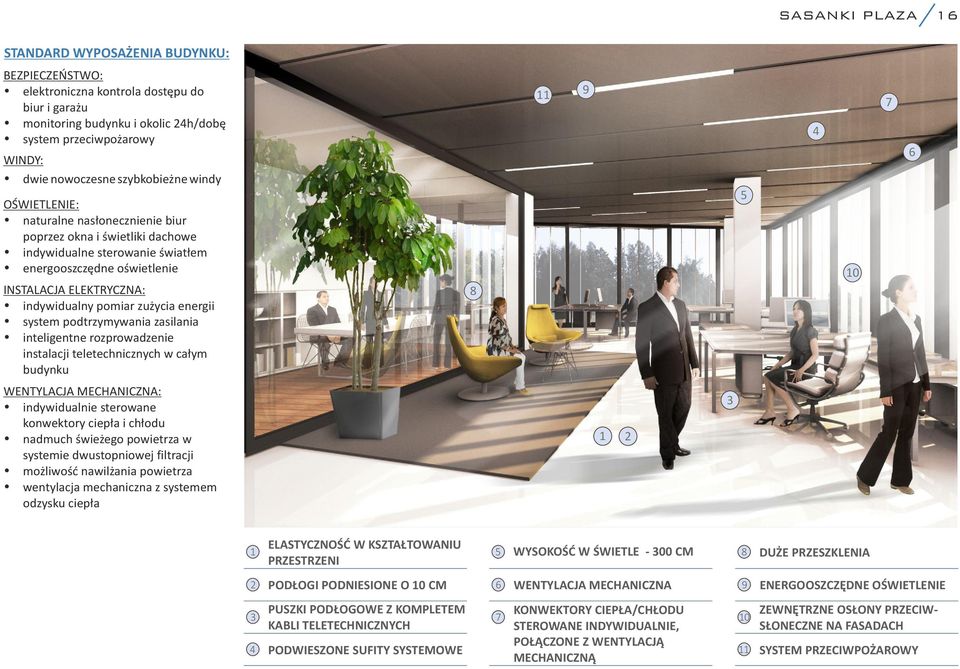 indywidualny pomiar zużycia energii ź system podtrzymywania zasilania ź inteligentne rozprowadzenie instalacji teletechnicznych w całym budynku 8 WENTYLACJA MECHANICZNA: ź indywidualnie sterowane