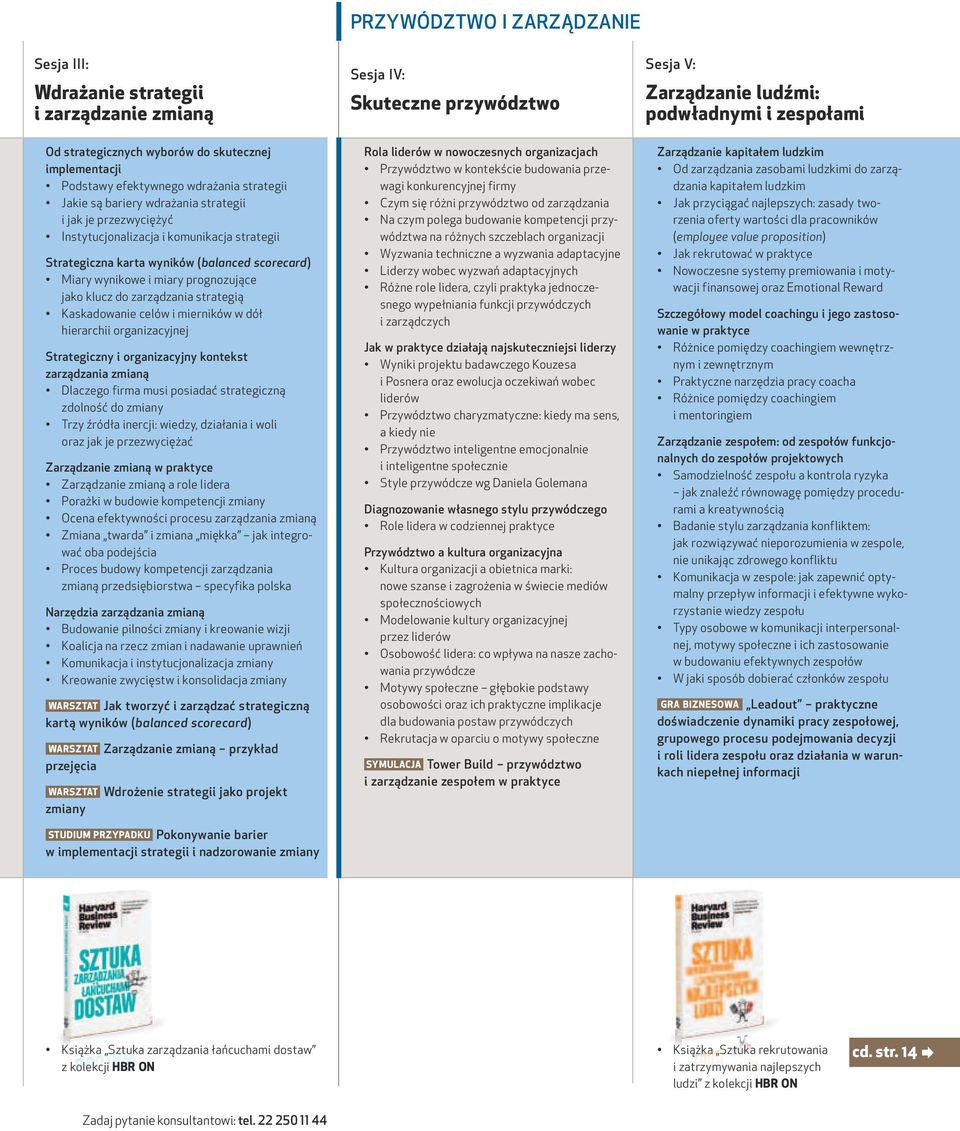 Kaskadowanie celów i mierników w dół hierarchii organizacyjnej Strategiczny i organizacyjny kontekst zarządzania zmianą Dlaczego firma musi posiadać strategiczną zdolność do zmiany Trzy źródła