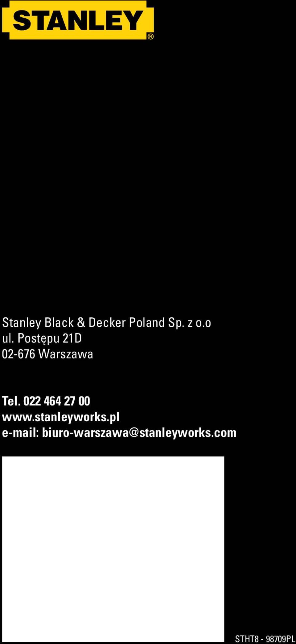 022 464 27 00 www.stanleyworks.