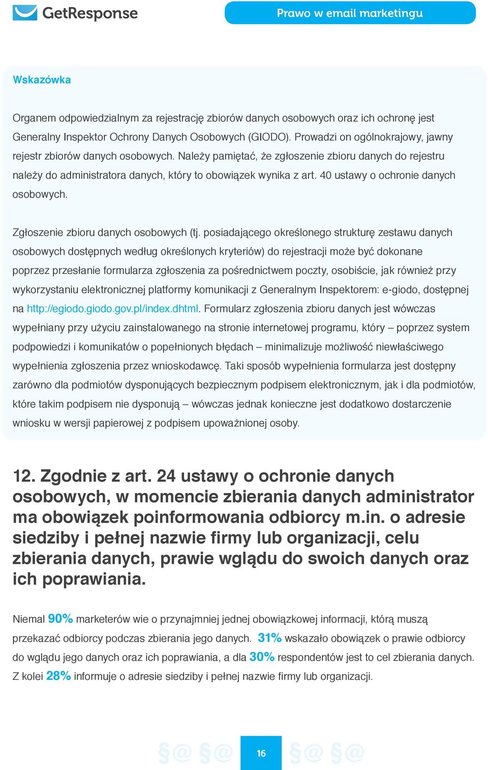 40 ustawy o ochronie danych osobowych. Zgłoszenie zbioru danych osobowych (tj.