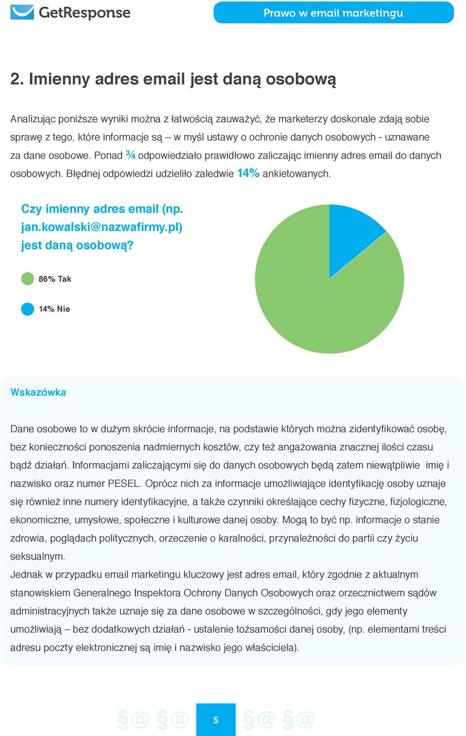 Czy imienny adres email (np. jan.kowalski@nazwafirmy.pl) jest daną osobową?