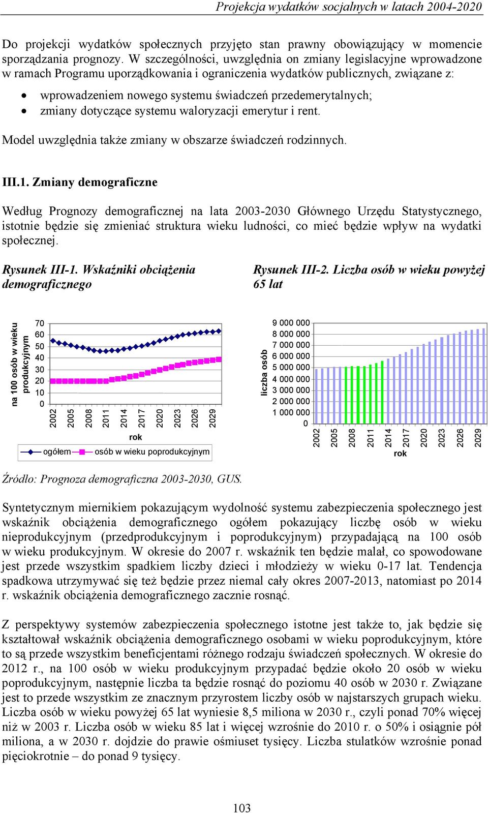 lnych; zmiany dotyczące systemu waloryzacji emerytur i rent. Model uwzględnia także zmiany w obszarze świadcze ń rodzinnych. III. 1.