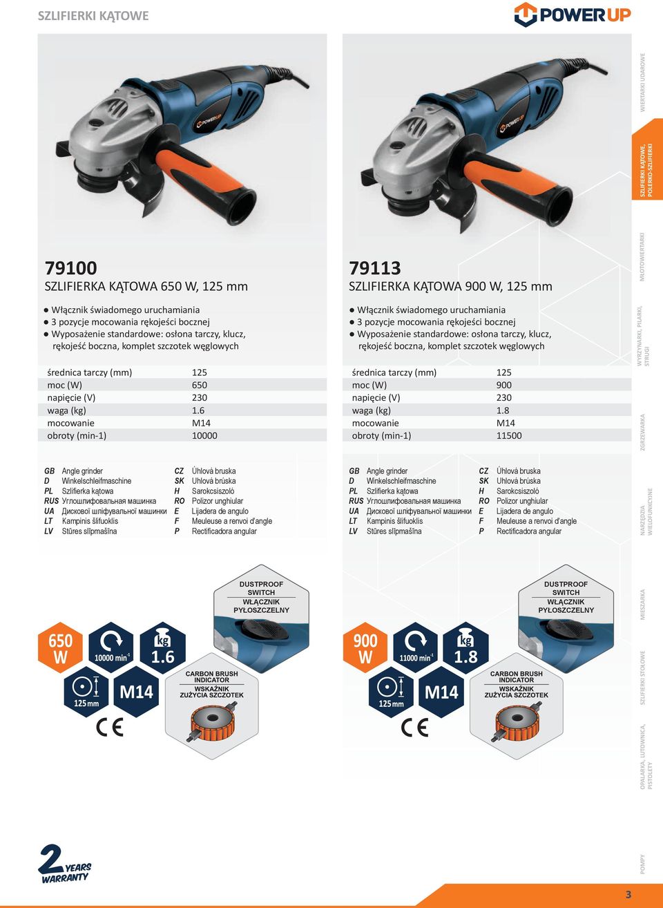 6 mocowanie M14 obroty (min-1) 10000 GB Angle grinder D L RUS UA LT LV Winkelschleifmaschine Szlifierka kątowa Углошлифовальная машинка Дискової шлiфувальної машинки Kampinis šlifuoklis Stūres