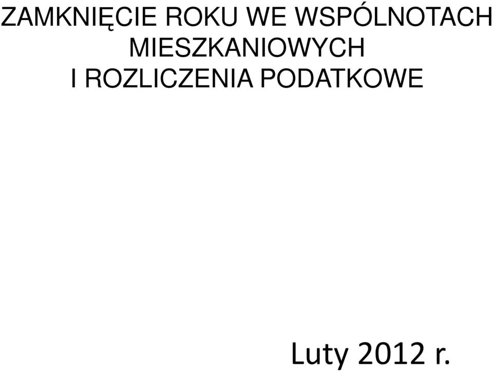 MIESZKANIOWYCH I