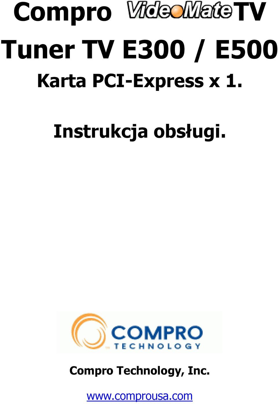 Instrukcja obsługi.