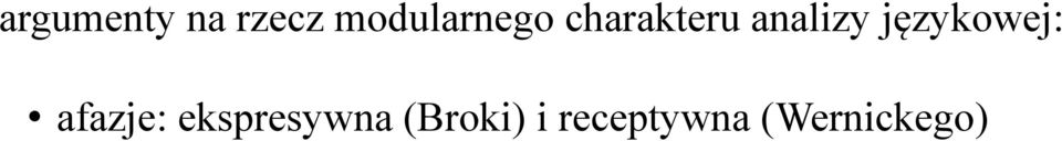 analizy językowej: afazje: