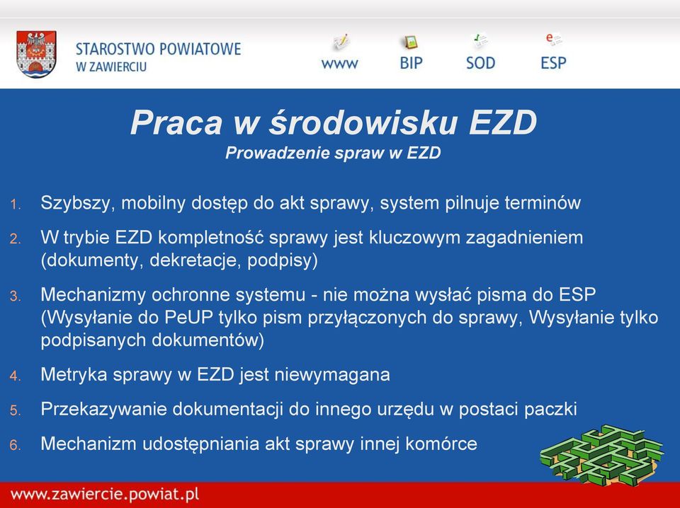 Mechanizmy ochronne systemu - nie można wysłać pisma do ESP (Wysyłanie do PeUP tylko pism przyłączonych do sprawy, Wysyłanie tylko