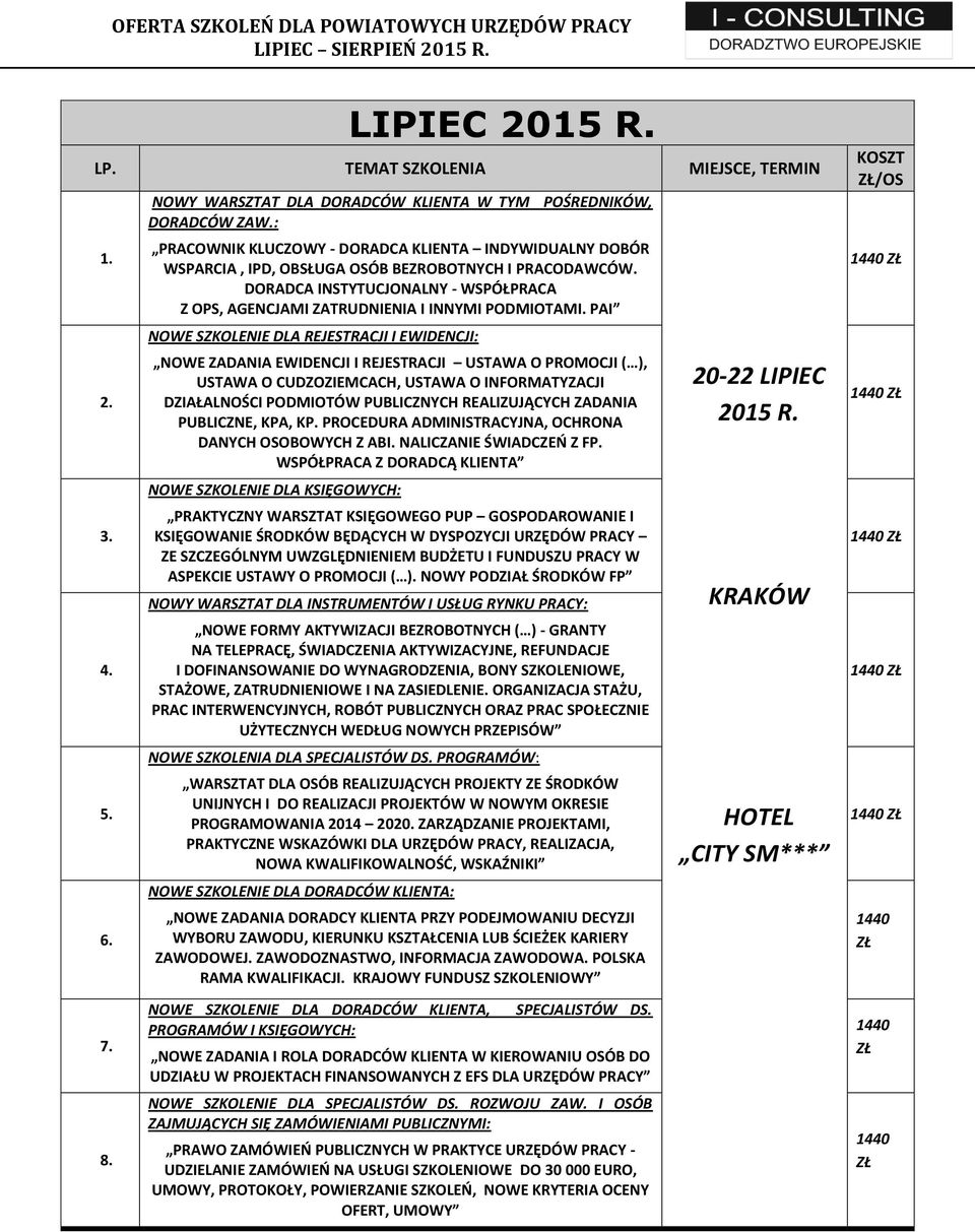 DORADCA INSTYTUCJONALNY - WSPÓŁPRACA Z OPS, AGENCJAMI ZATRUDNIENIA I INNYMI PODMIOTAMI.