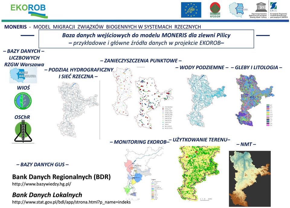 GLBY I LITOLOGIA PODZIAŁ HYDROGRAFICZNY I SIĆ RZCZNA WIOŚ OSChR MONITORING KOROB UŻYTKOWANI TRNU BAZY DANYCH GUS Bank Danych