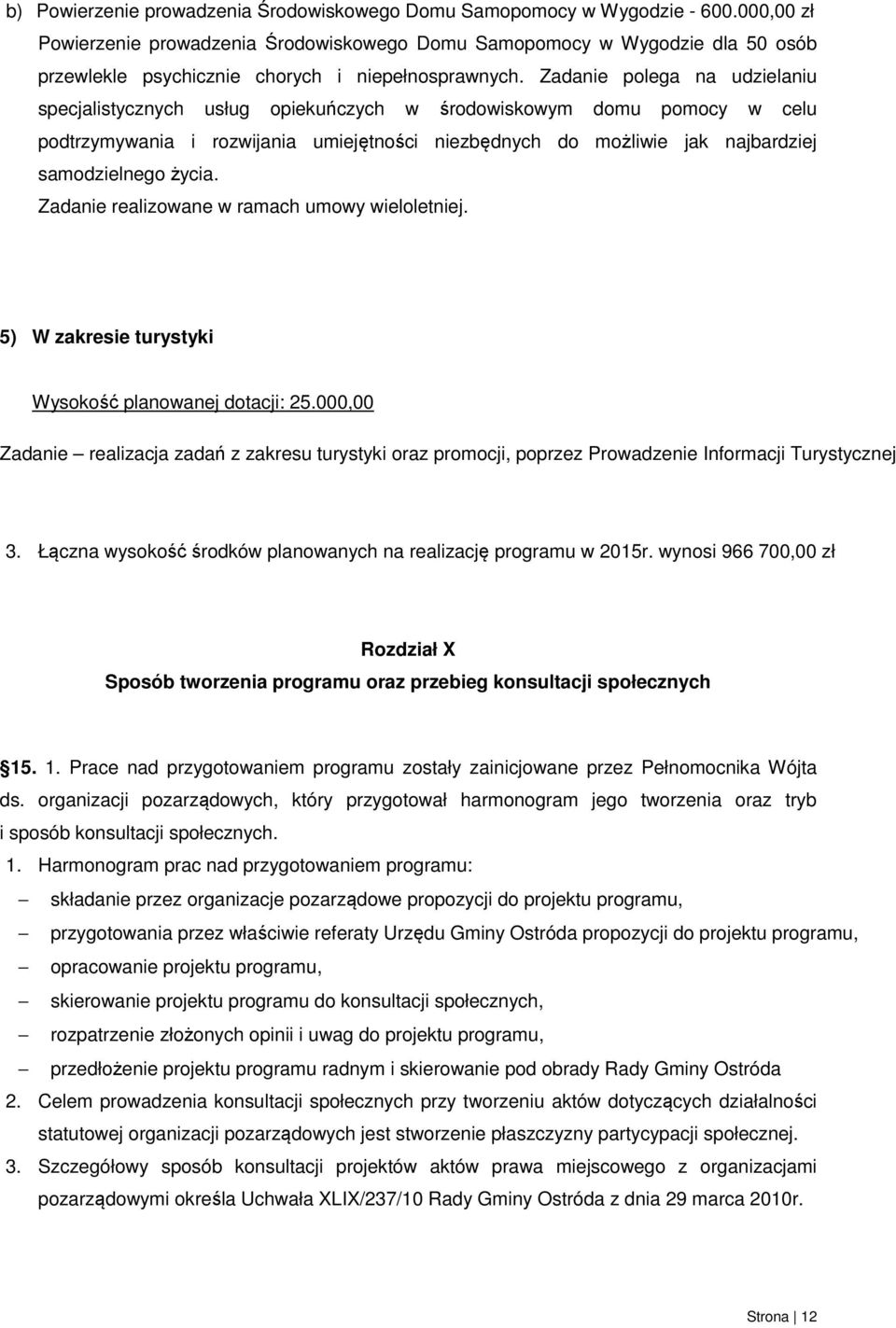 Zadanie polega na udzielaniu specjalistycznych usług opiekuńczych w środowiskowym domu pomocy w celu podtrzymywania i rozwijania umiejętności niezbędnych do możliwie jak najbardziej samodzielnego