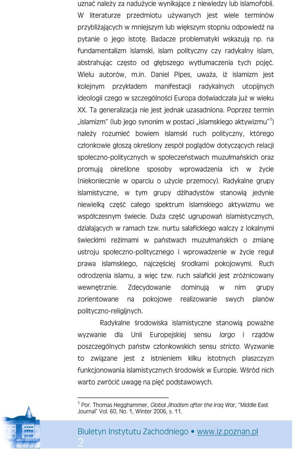 na fundamentalizm islamski, islam polityczny czy radykalny islam, abstrahując często od głębszego wytłumaczenia tych pojęć. Wielu autorów, m.in.