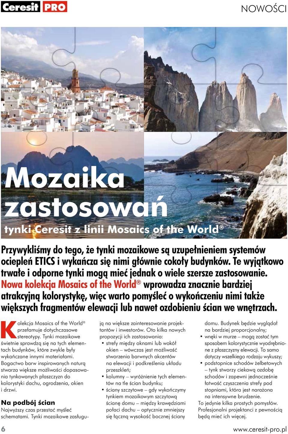 Nowa kolekcja Mosaics of the World wprowadza znacznie bardziej atrakcyjną kolorystykę, więc warto pomyśleć o wykończeniu nimi także większych fragmentów elewacji lub nawet ozdobieniu ścian we